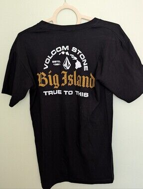 Volcom Big Island Hawaii Graphic T-Shirt Black Size Small NWOT